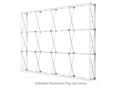 Custom 10ft Straight & Solid Fabric Pop Up Trade Show Backwall Display
