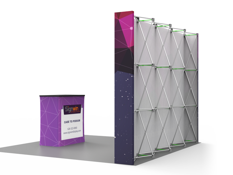 Details about   10ft Portable Fabric Pop Up Stand Trade Show Display with Custom Graphic Print 3