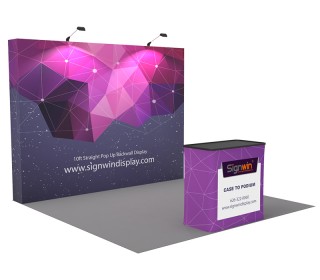 Custom 10x10ft Standard Monitor Table Trade Show Display Booth Kit 27 ...