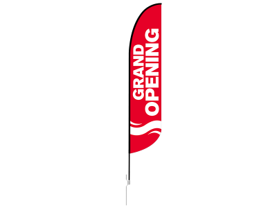 13ft GRAND OPENING Stock Blade Flag with Ground Stake 06