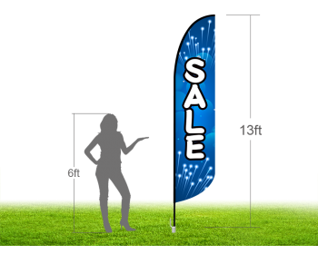 13ft SALE Stock Blade Flag with Ground Stake 01