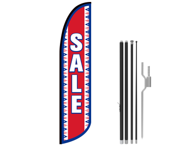 13ft SALE Stock Blade Flag with Ground Stake 04