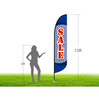 13ft SALE Stock Blade Flag with Ground Stake 05