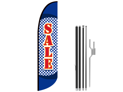13ft SALE Stock Blade Flag with Ground Stake 05