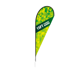 7ft Teardrop Flag with Cross Base & Water Bag - Signwin