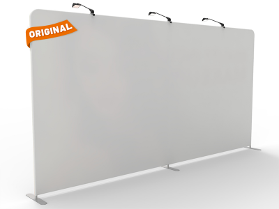 Custom 15ft Flat & Tube Tension Fabric Trade Show Backwall Display