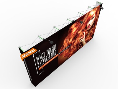 Custom 15ft Straight & Easy Fabric Pop Up Trade Show Backwall Display Custom 15ft Straight & Easy Fabric Pop Up Trade Show Backwall Display