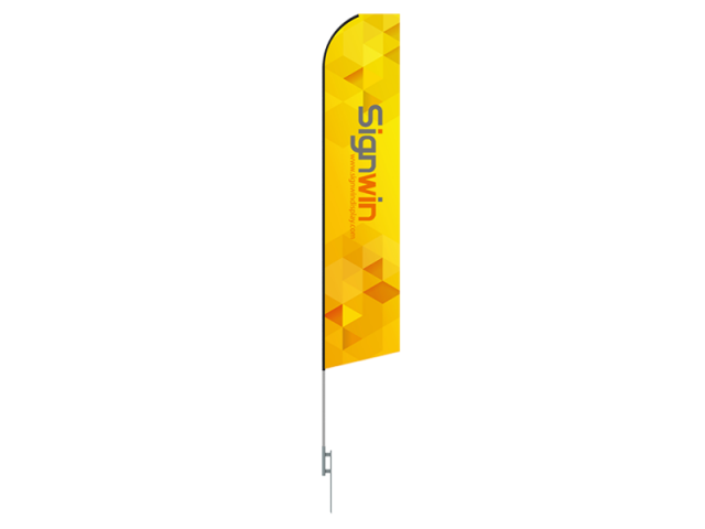 16ft Swooper & Econo Feather Flag with Ground Stake