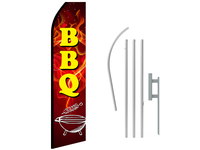Swooper Feather Banner Flag Signs BBQ Four 4 