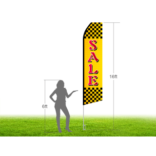 16ft SALE Stock Swooper Flag with Ground Stake 01
