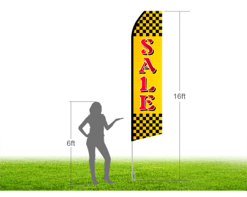 16ft SALE Stock Swooper Flag with Ground Stake 01