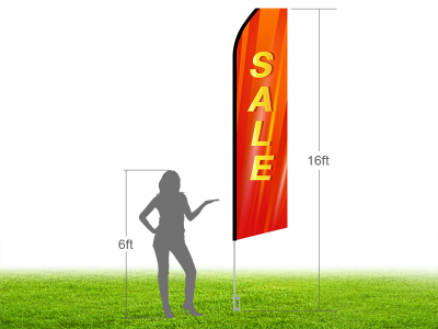 16ft SALE Stock Swooper Flag with Ground Stake 02