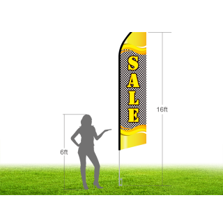 16ft SALE Stock Swooper Flag with Ground Stake 04