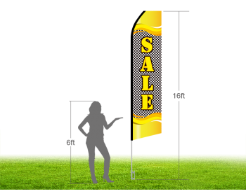 16ft SALE Stock Swooper Flag with Ground Stake 04