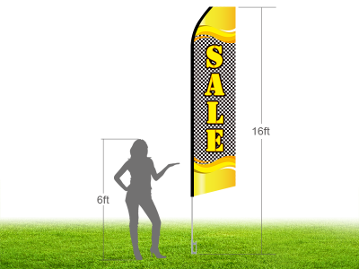 16ft SALE Stock Swooper Flag with Ground Stake 04