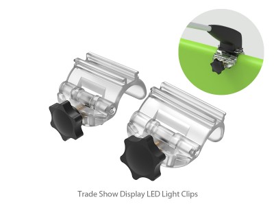 2pcs Trade Show Display LED Lights & Clips
