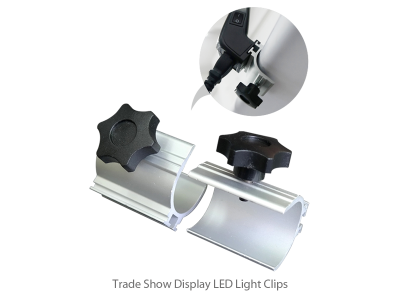 2pcs Trade Show Display LED Lights & Clips