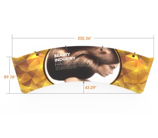 Custom 20ft Curved & Gorgeous Tension Fabric Trade Show Backwall Display