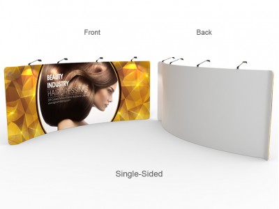 Custom 20ft Curved & Gorgeous Tension Fabric Trade Show Backwall Display Custom 20ft Curved & Gorgeous Tension Fabric Trade Show Backwall Display