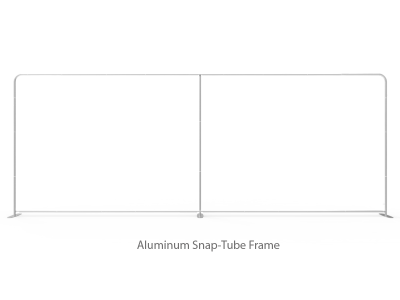 Custom 20ft Flat & Grand Tension Fabric Trade Show Backwall Display