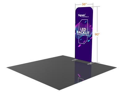 Custom 3ft Flat Luminous Tension Fabric LED Backlit Trade Show Display