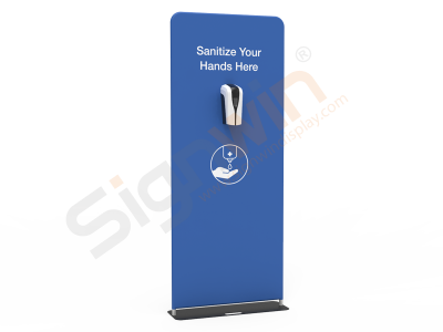 Public Automatic Hand Sanitizer Dispenser Printed Banner Stand