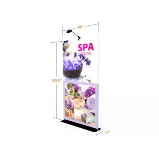 Custom 4ft Flat & Portable Tension Fabric Trade Show Backwall Display