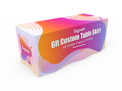 6ft Custom Table Skirt Graphic Printing