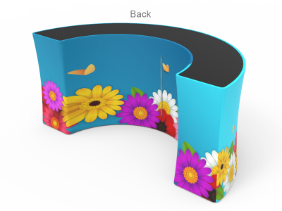 7ft Trade Show Reception Desk Graphic Printing