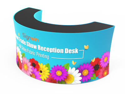 7ft Trade Show Reception Desk Graphic Printing