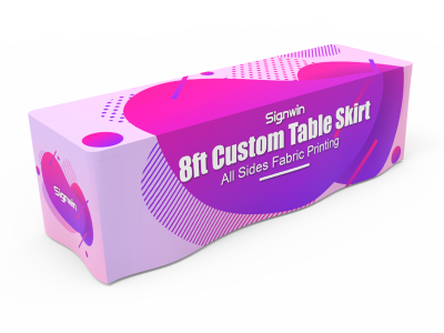 8ft Custom Table Skirt Full Color Printing