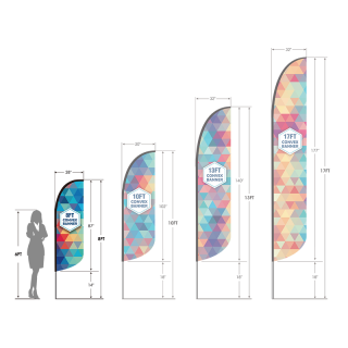 8ft Convex Feather Flag with Ground Stake