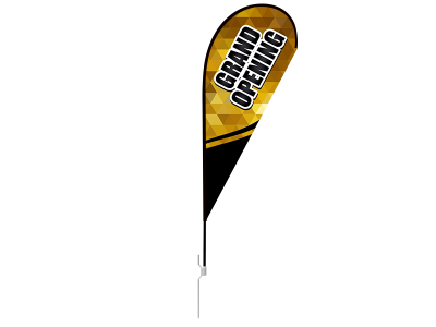 8ft GRAND OPENING Stock Teardrop Flag with Ground Stake 04