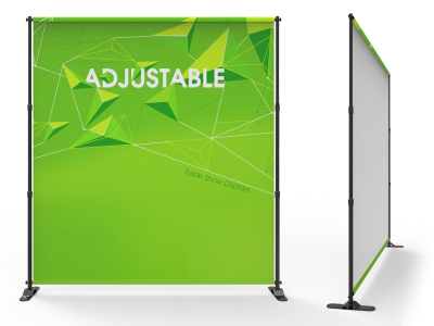 Custom 8ft Adjustable Large Tube Telescopic Tension Fabric Backdrop Banner Stand Display