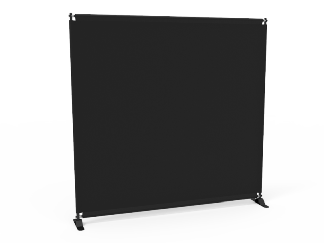 8x8 Stock Unprinted Black & White Large Tube Telescopic Tension Fabric Backdrop Banner Stand