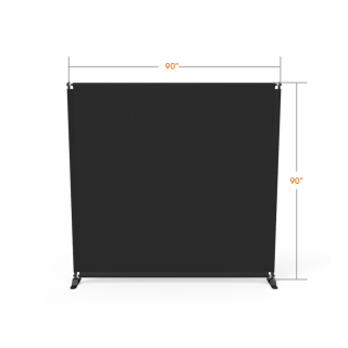 8x8 Stock Unprinted Black & White Large Tube Telescopic Tension Fabric Backdrop Banner Stand