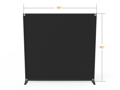 8x8 Stock Unprinted Black & White Large Tube Telescopic Tension Fabric Backdrop Banner Stand