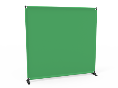 8x8 Stock Unprinted Green & White Large Tube Telescopic Tension Fabric Backdrop Banner Stand