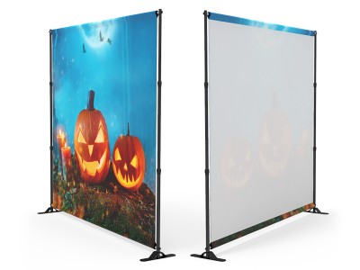 8x8 Halloween Large Tube Telescopic Tension Fabric Backdrop Banner Stand 03