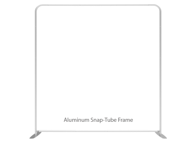 8x8 Stock White Flat Tension Fabric Backdrop Banner Stand