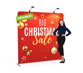8x8 Christmas Flat Tension Fabric Backdrop Banner Stand 01
