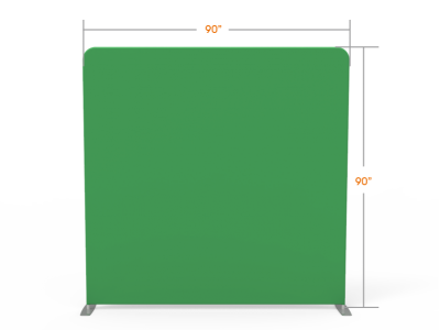 8x8 Stock Unprinted Green & White Flat Tension Fabric Backdrop Banner Stand