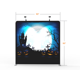 8x8 Halloween Flat Tension Fabric Backdrop Banner Stand 01