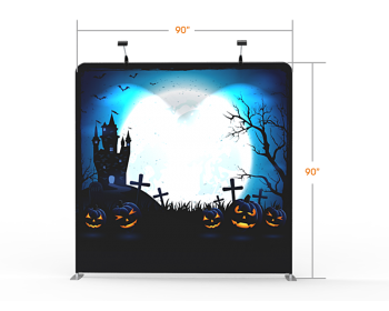 8x8 Halloween Flat Tension Fabric Backdrop Banner Stand 01