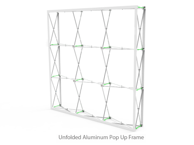 Custom 8ft Straight & Free-Standing Fabric Pop Up Trade Show Booth Backwall Display with Premium Case to Podium