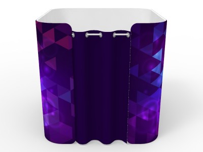 Custom 8x8ft Square Curved Tension Fabric Convertible Private Trade Show Booth Enclosure Display