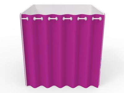 Custom 8x8ft Square Quad Tension Fabric Convertible Private Trade Show Booth Enclosure Display