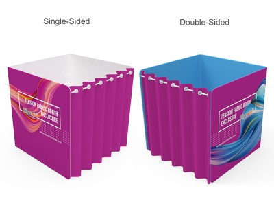 Custom 8x8ft Square Quad Tension Fabric Convertible Private Trade Show Booth Enclosure Display