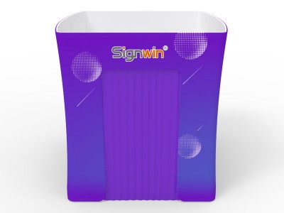 Custom 8x8ft Square Tapered Tension Fabric Convertible Private Trade Show Booth Enclosure Display