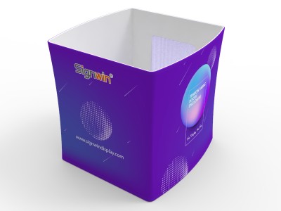 Custom 8x8ft Square Tapered Tension Fabric Convertible Private Trade Show Booth Enclosure Display